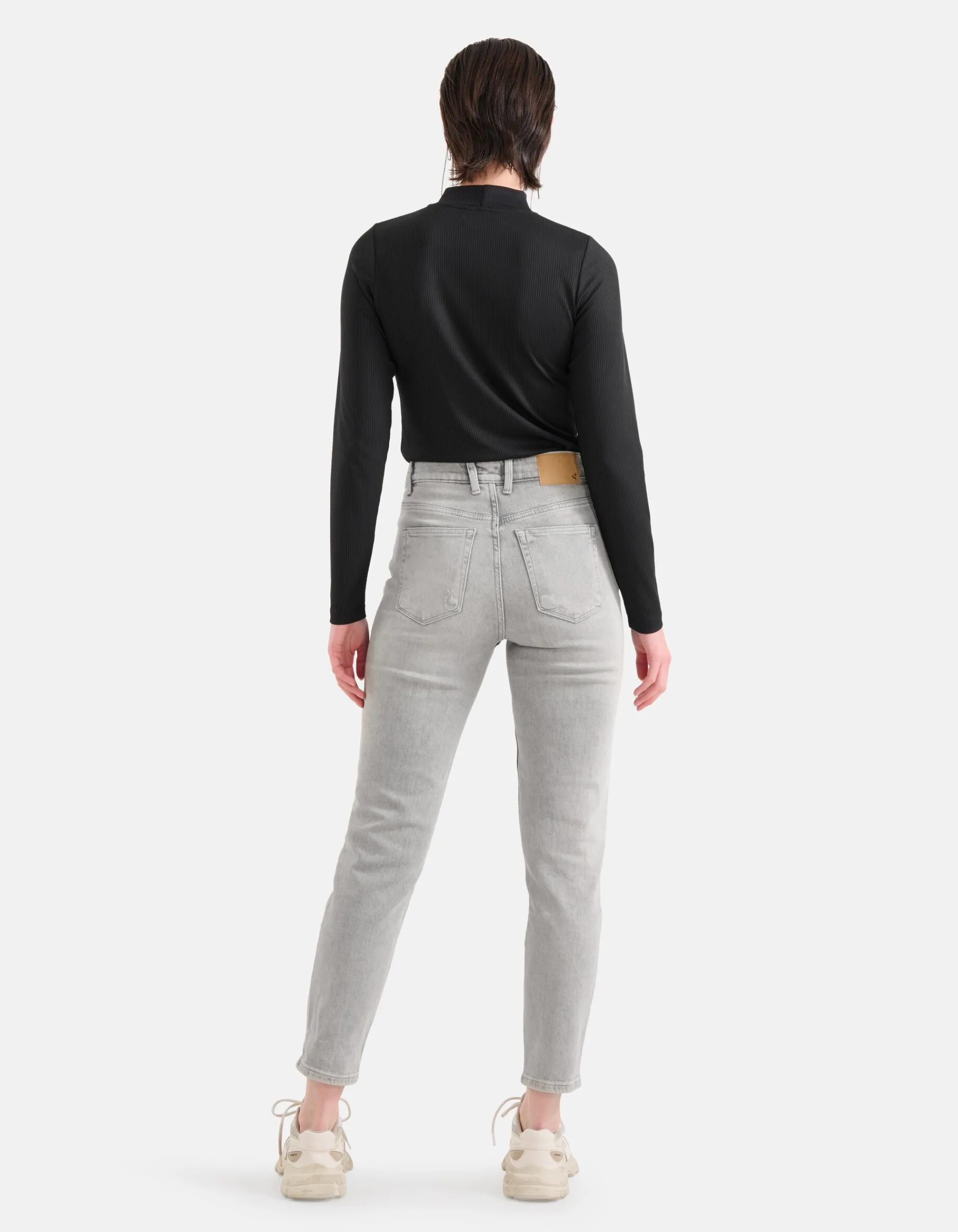 Shoeby Tapered Fit Jeans Lichtgrijs<DAMES Jeans