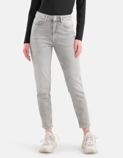 Shoeby Tapered Fit Jeans Lichtgrijs<DAMES Jeans