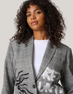 Shoeby Tekst Blazer Grijs<DAMES Blazers