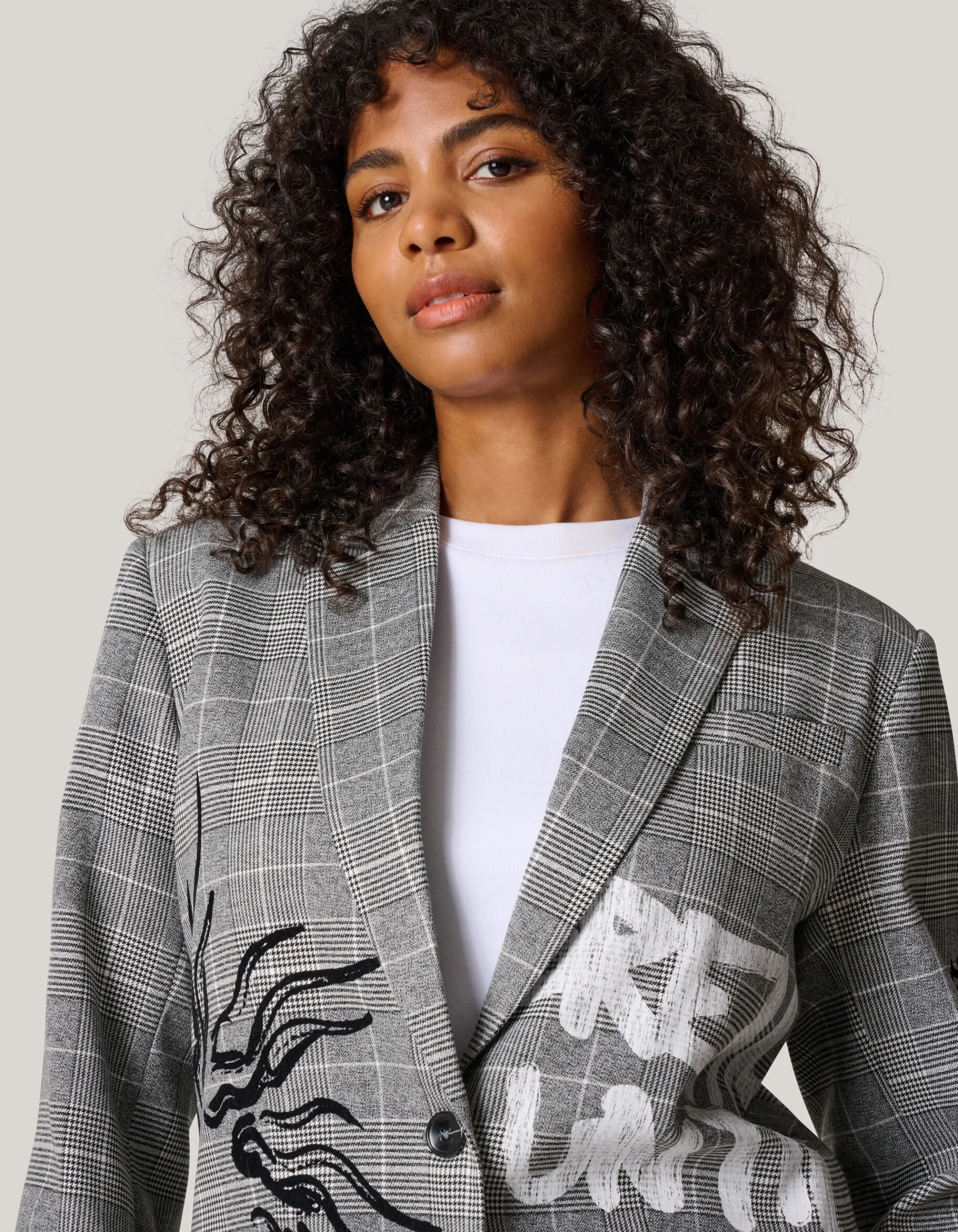 Shoeby Tekst Blazer Grijs<DAMES Blazers