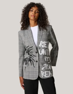 Shoeby Tekst Blazer Grijs<DAMES Blazers
