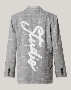 Shoeby Tekst Blazer Grijs<DAMES Blazers