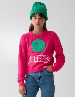 Shoeby Towelling Trui Roze< Gebreide Truien