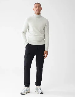 Shoeby Tricot Cargo Broek Zwart<Heren Broeken
