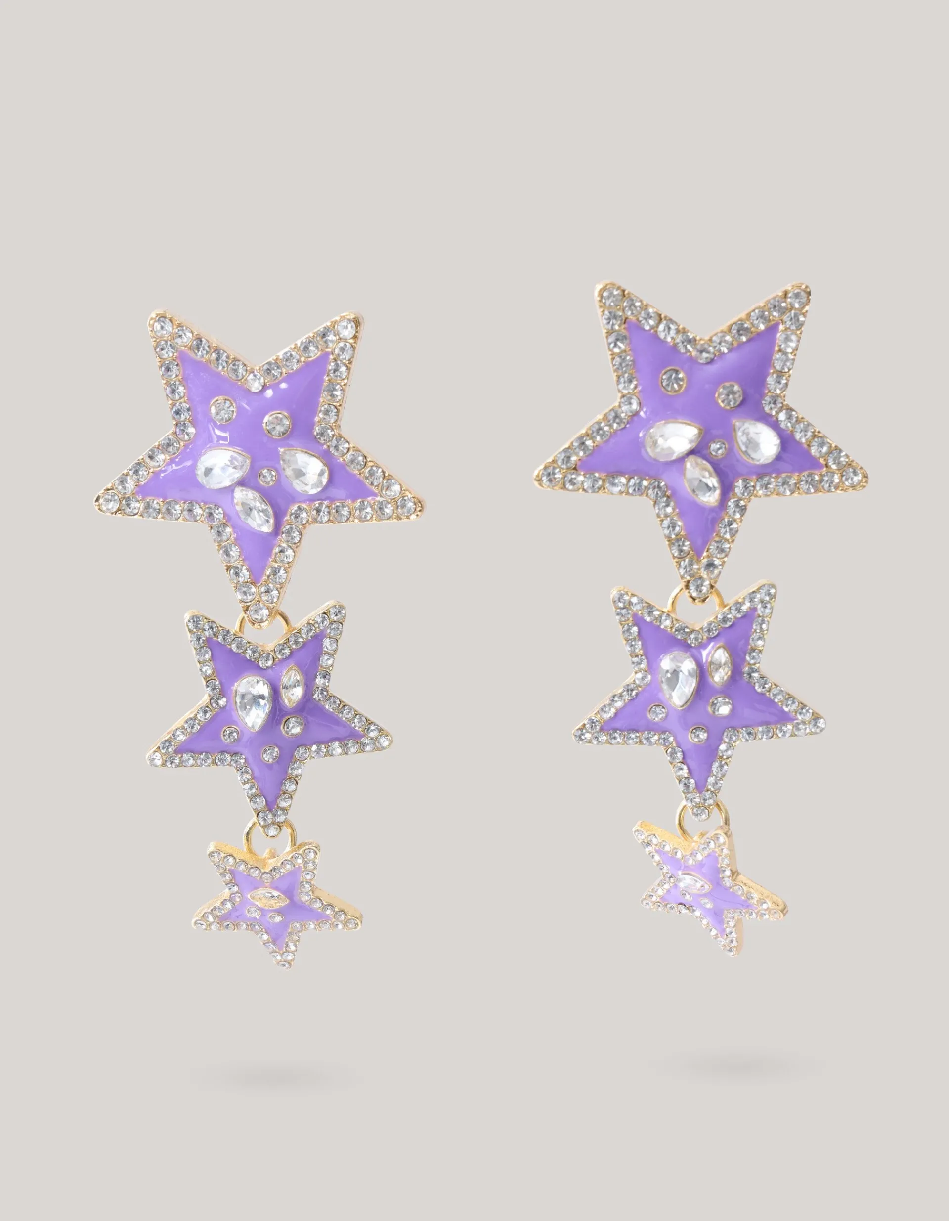 Shoeby Triple Star Oorbellen Lichtpaars<DAMES Sieraden