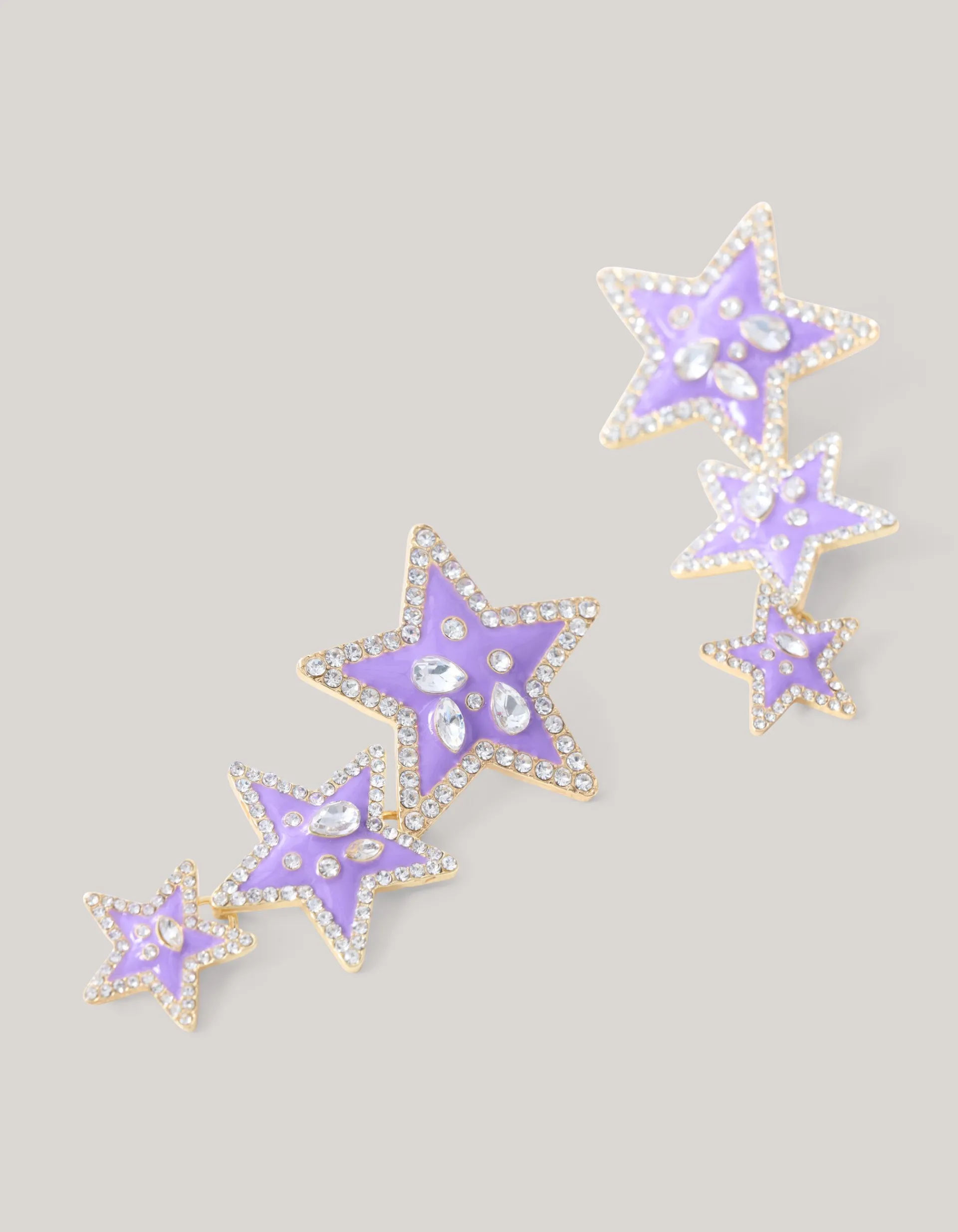Shoeby Triple Star Oorbellen Lichtpaars<DAMES Sieraden