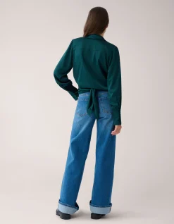 Shoeby Turn Up Wide Leg Fit Jeans By Mieke<DAMES Jeans