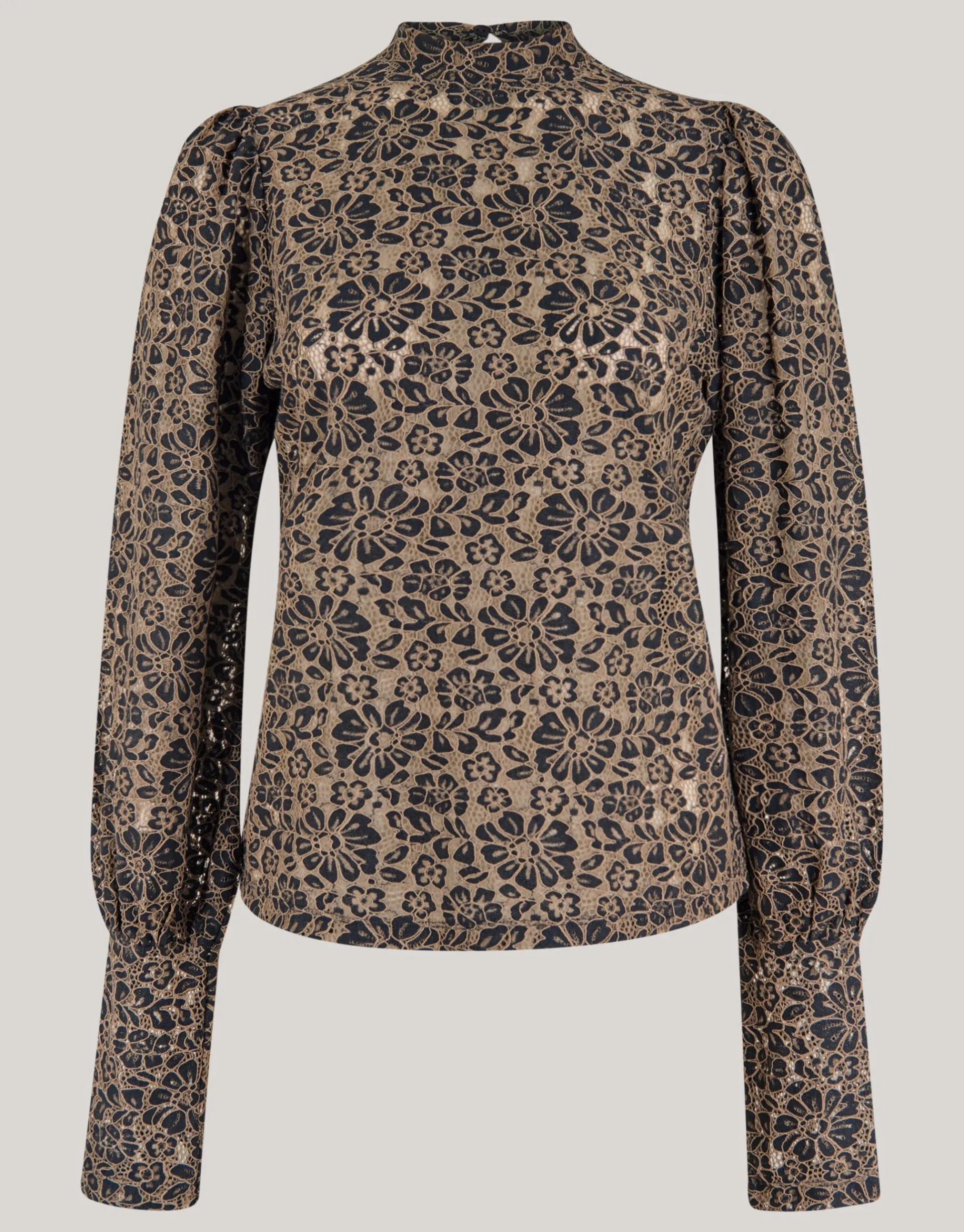 Shoeby Two Tone Kanten Top Bruin<DAMES Tops