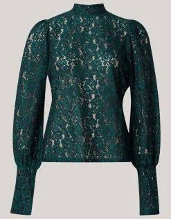 Shoeby Two Tone Kanten Top Donkergroen<DAMES Tops