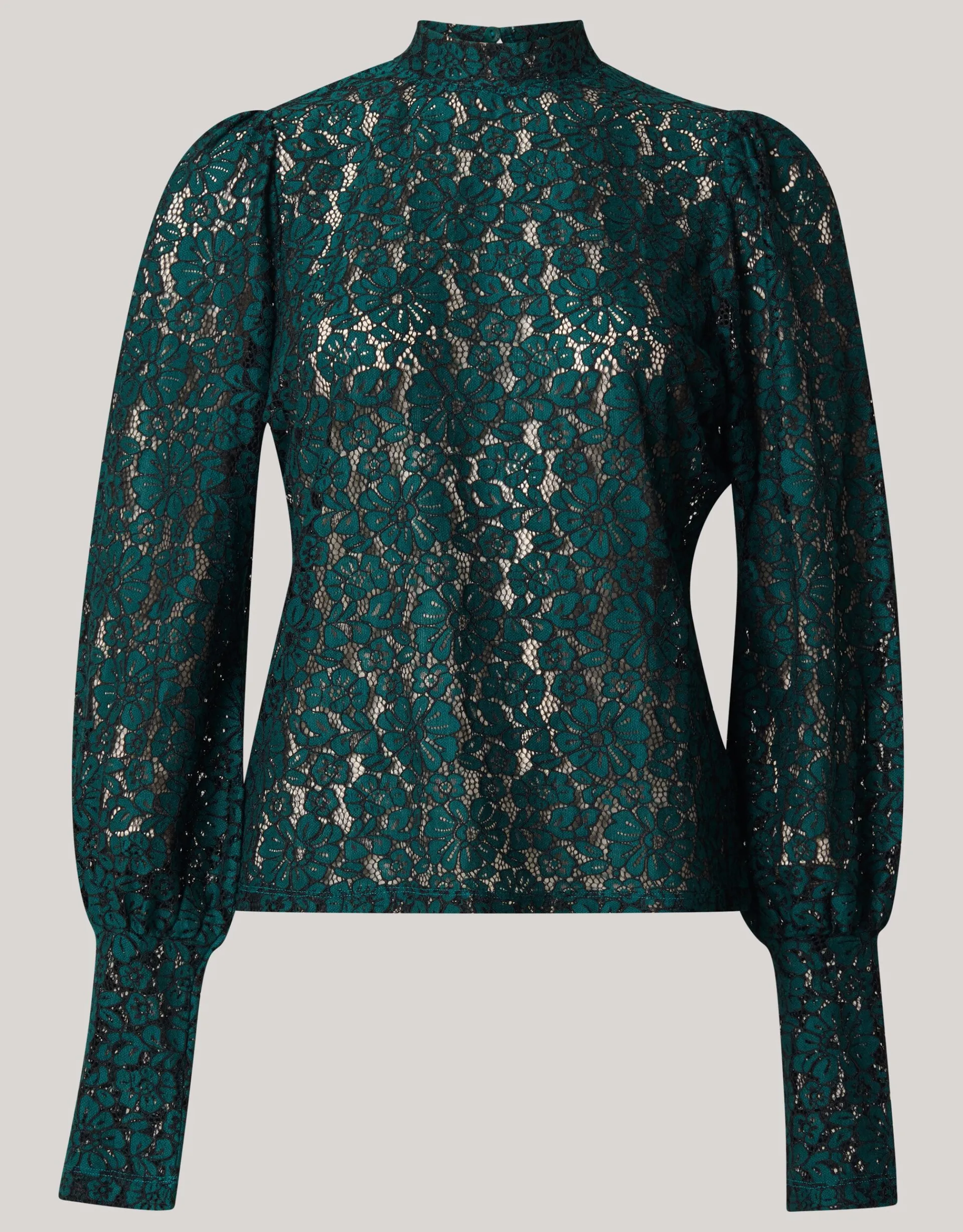 Shoeby Two Tone Kanten Top Donkergroen<DAMES Tops