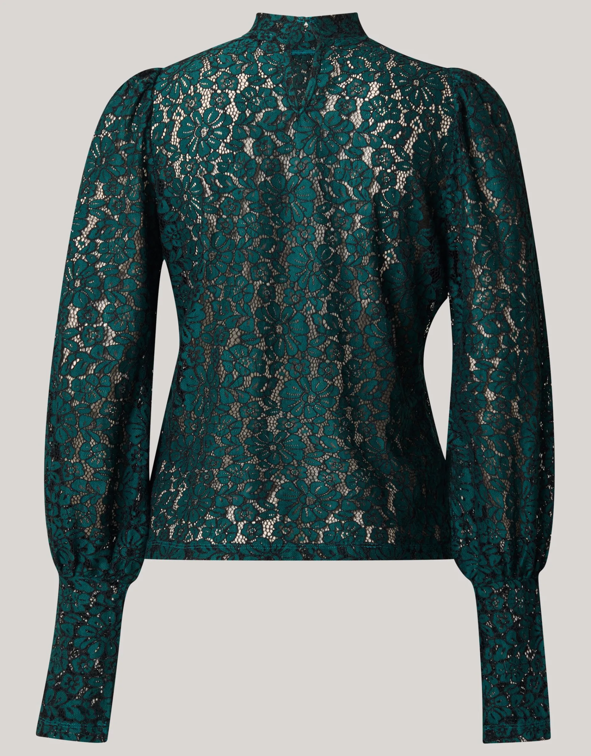 Shoeby Two Tone Kanten Top Donkergroen<DAMES Tops