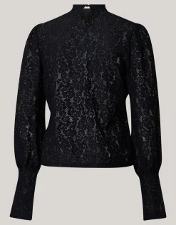 Shoeby Two Tone Kanten Top Zwart<DAMES Tops