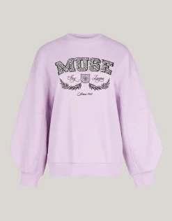 Shoeby Varsity Sweater Paars<DAMES Truien En Sweaters
