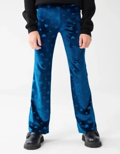 Shoeby Velvet Heart Flared Legging Blauw< Broeken