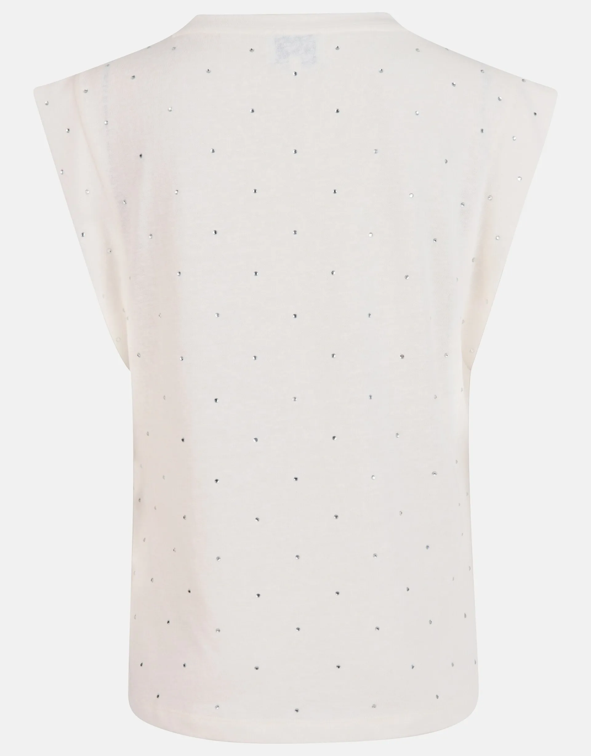 Shoeby V-hals Strass T-shirt Gebroken Wit By Mieke<DAMES T-Shirts