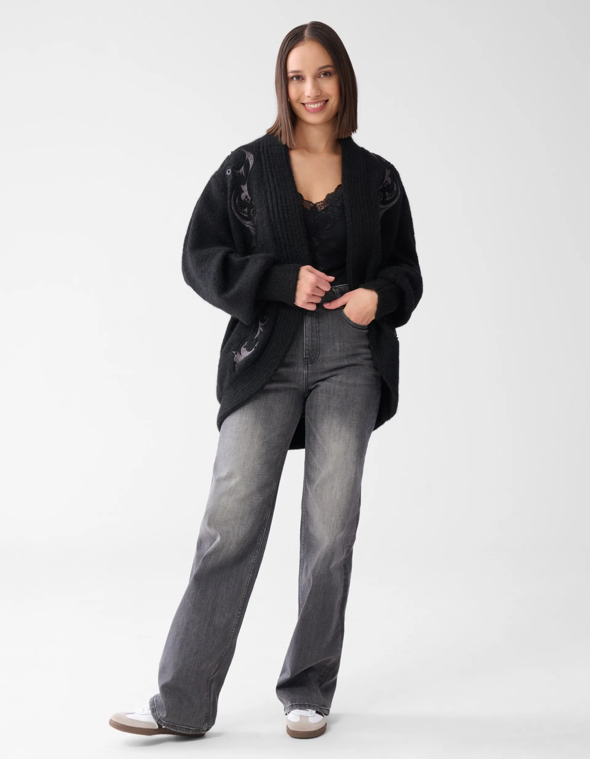 Shoeby Vintage Vest Zwart<DAMES Truien En Sweaters