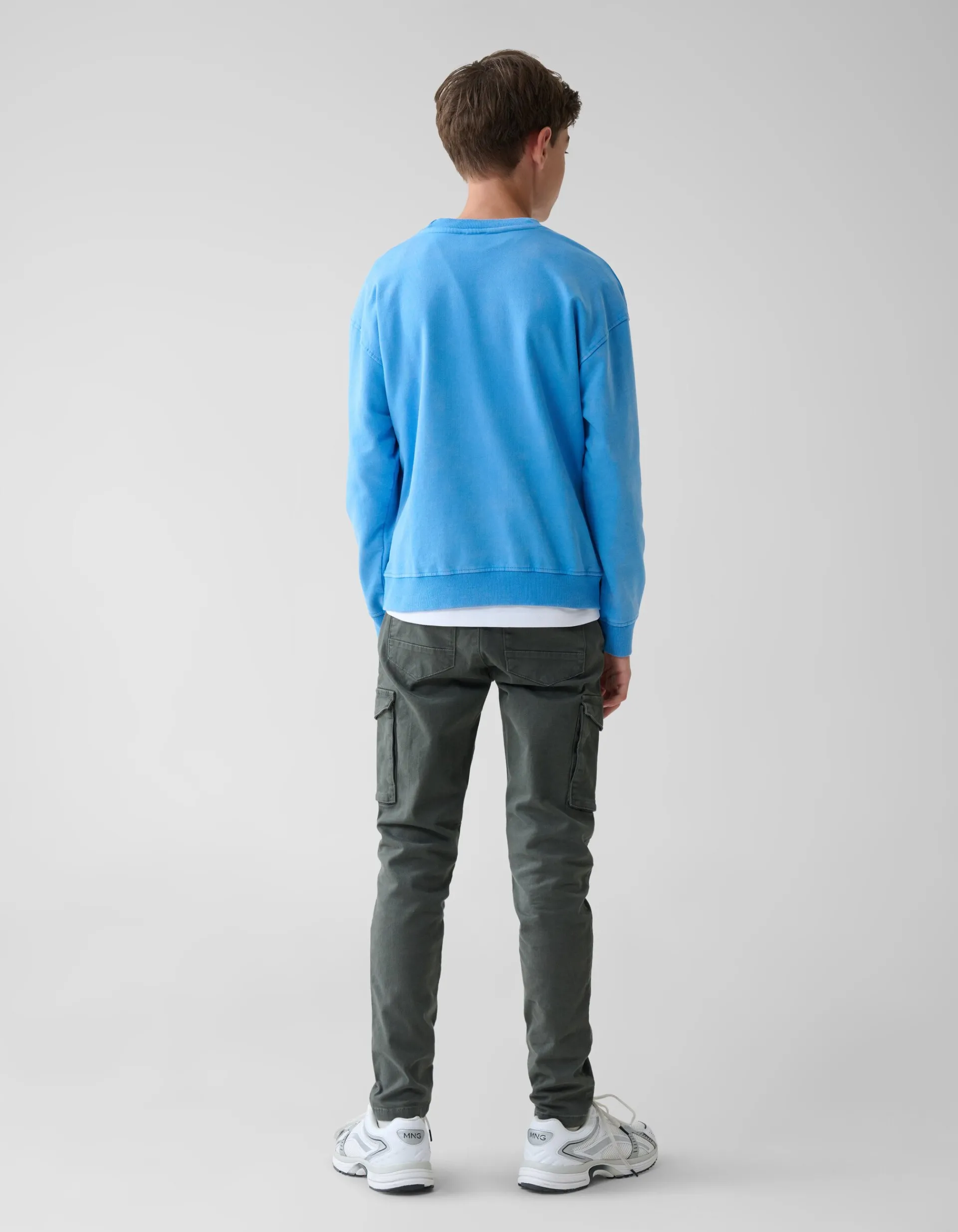 Shoeby Washed Artwork Sweater Blauw< Gebreide Truien|Sweaters
