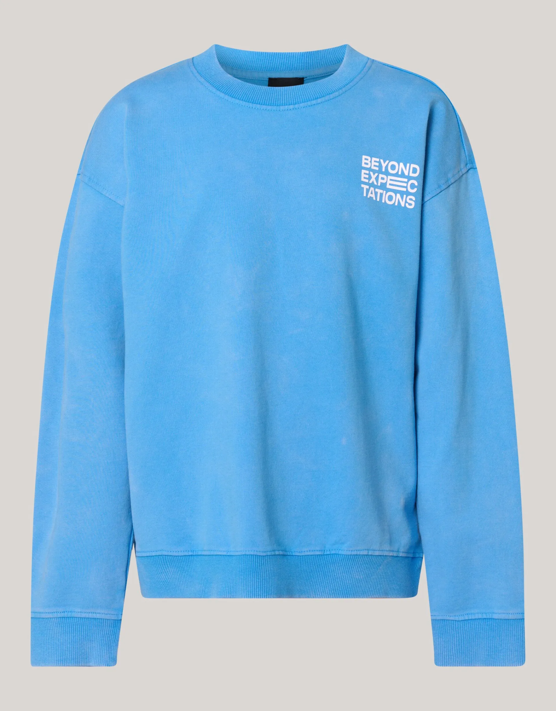 Shoeby Washed Artwork Sweater Blauw< Gebreide Truien|Sweaters