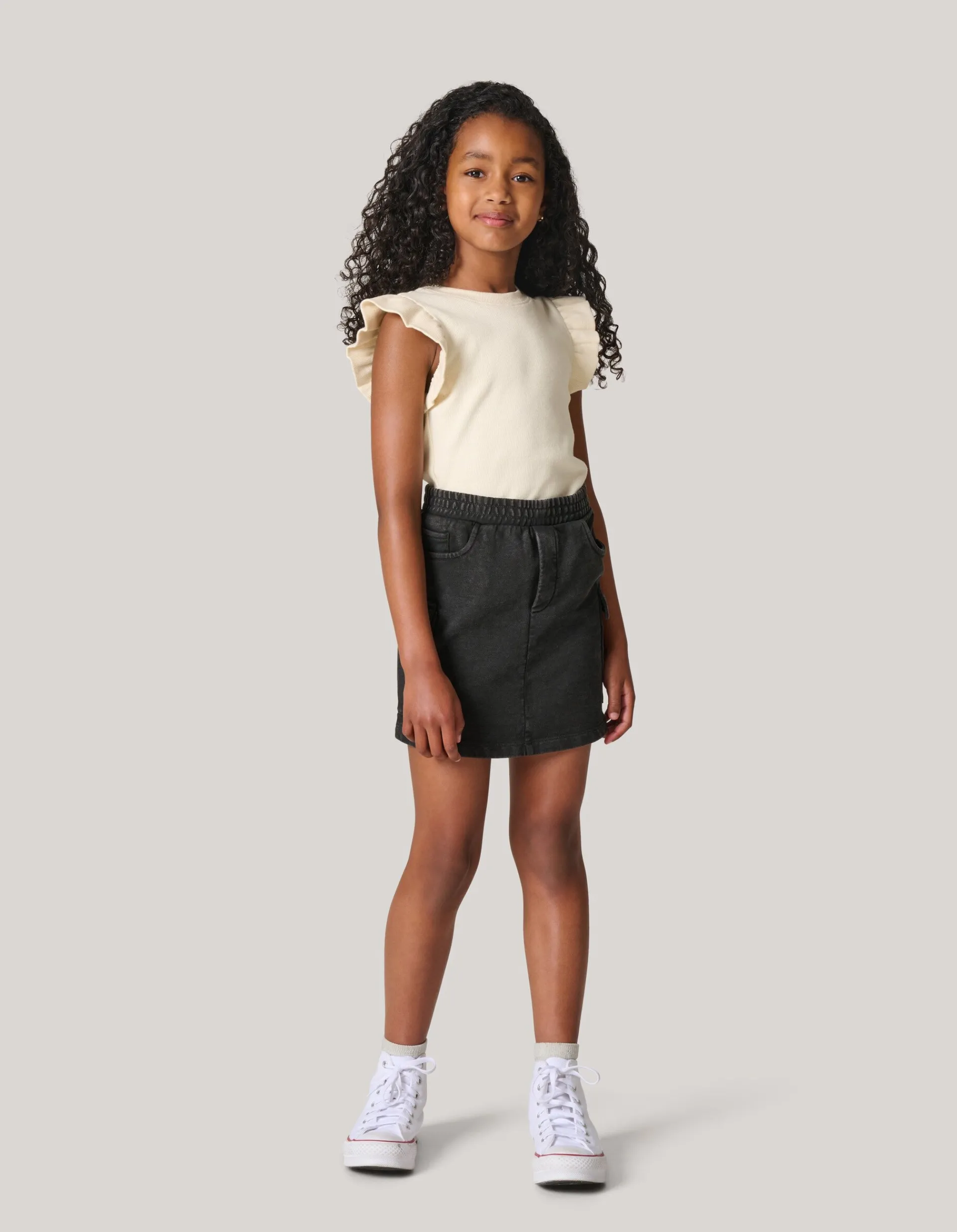 Shoeby Washed Denim Rok Donkergrijs< Rokken