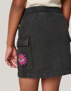 Shoeby Washed Denim Rok Donkergrijs< Rokken