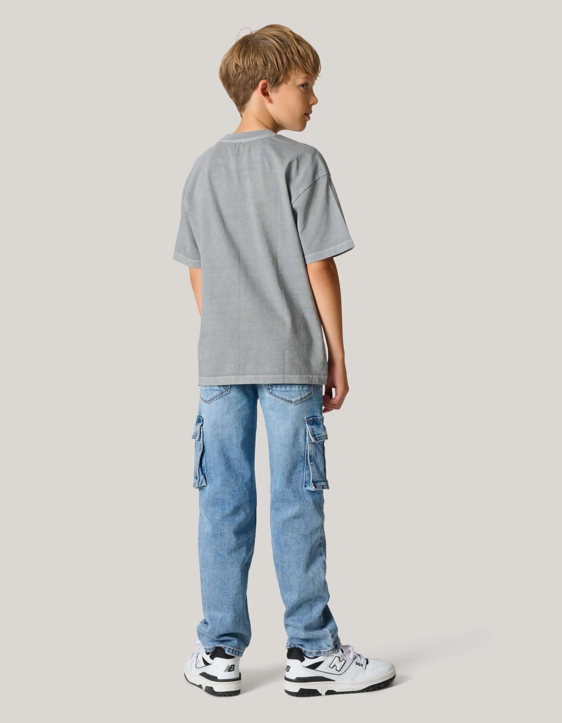 Shoeby Washed Logo T-shirt Donkergrijs< T-Shirts