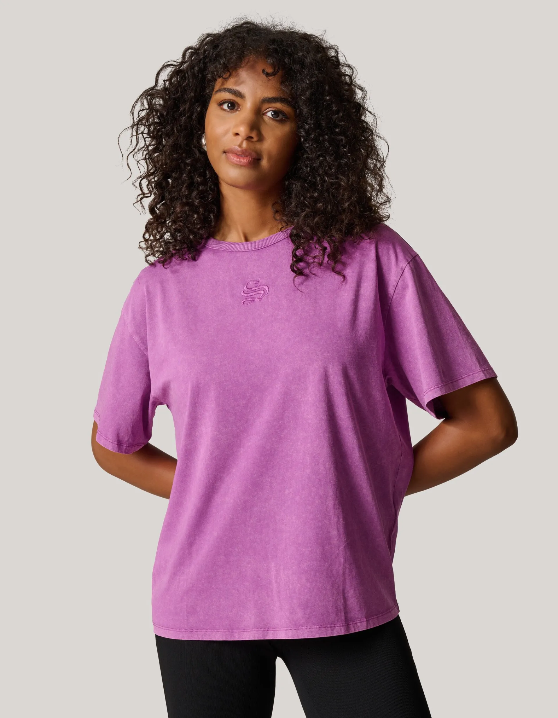 Shoeby Washed Logo T-shirt Roze<DAMES T-Shirts