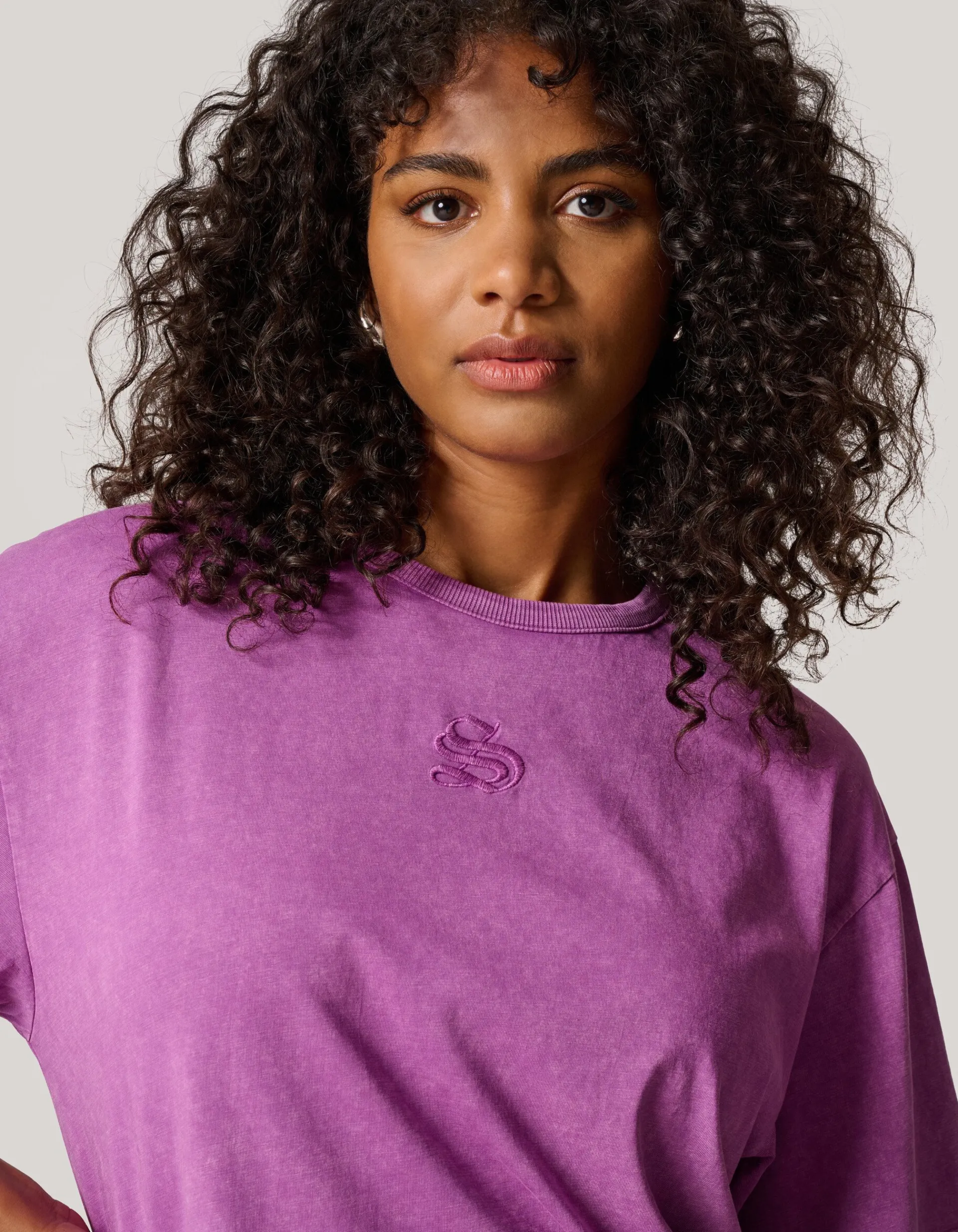 Shoeby Washed Logo T-shirt Roze<DAMES T-Shirts