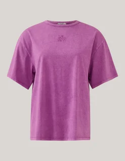 Shoeby Washed Logo T-shirt Roze<DAMES T-Shirts