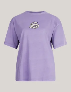 Shoeby Washed Logo T-shirt Paars<DAMES T-Shirts