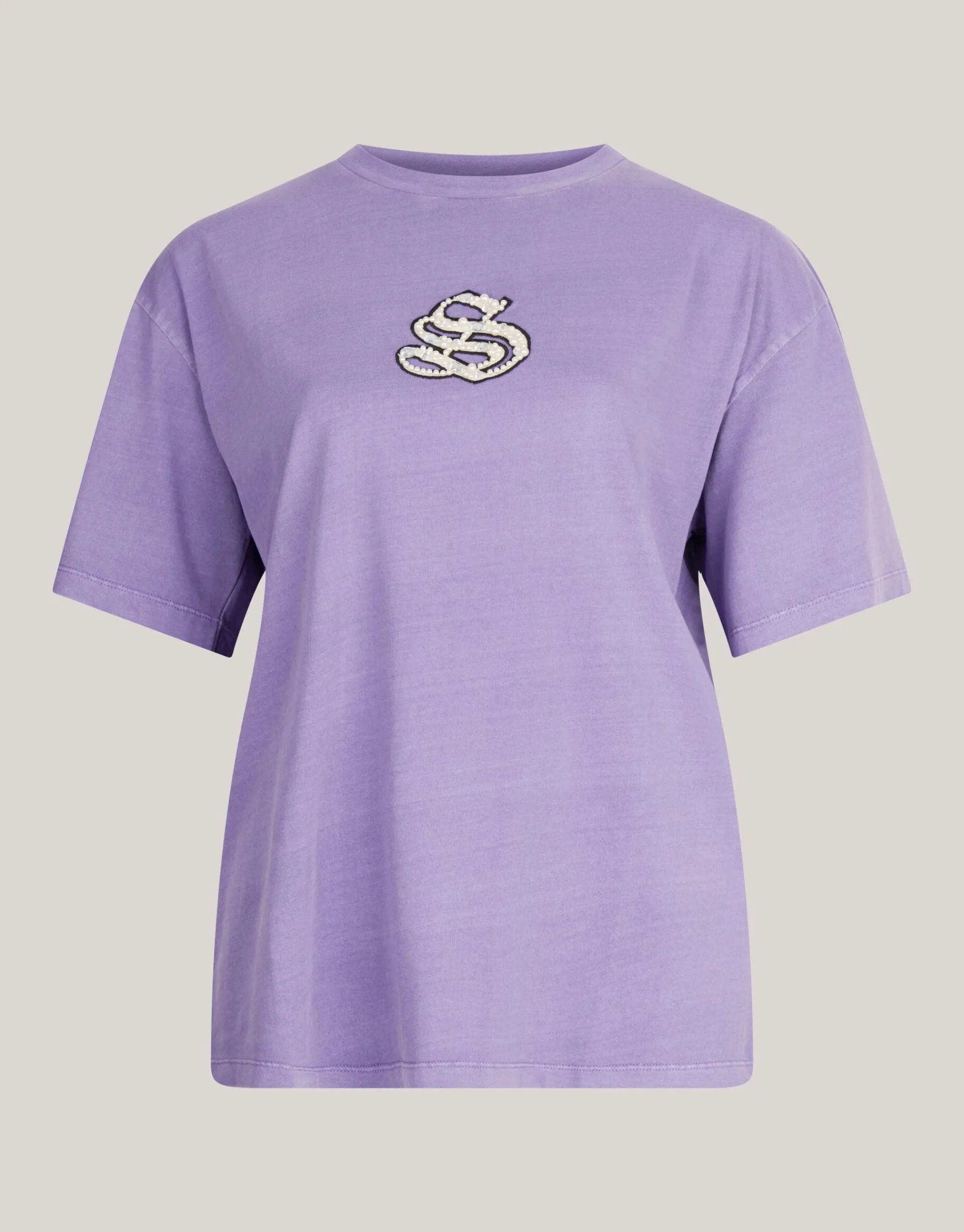 Shoeby Washed Logo T-shirt Paars<DAMES T-Shirts