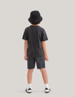 Shoeby Washed Short Donkergrijs< Shorts