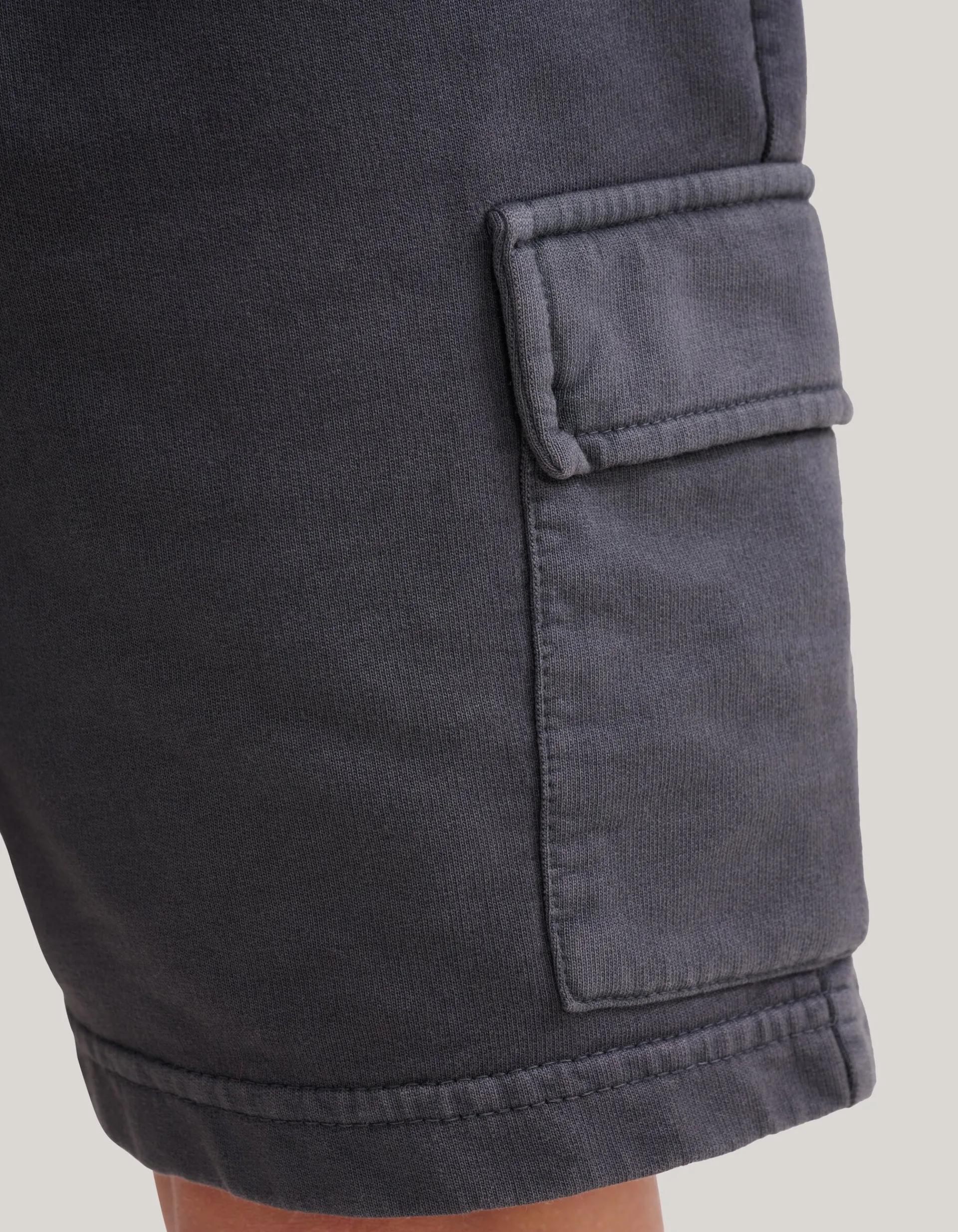 Shoeby Washed Short Donkergrijs< Shorts