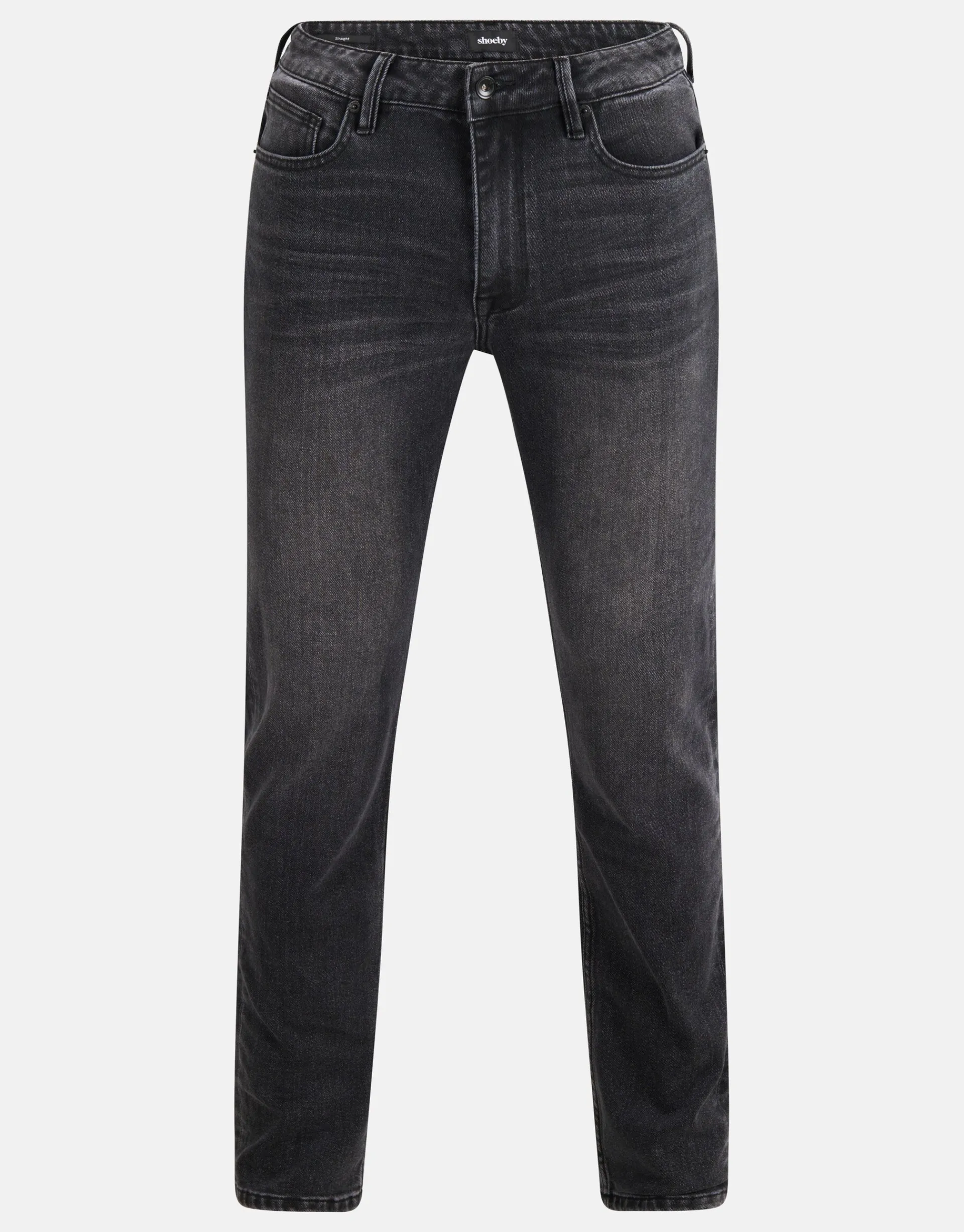 Shoeby Washed Straight Fit Jeans Zwart L34<Heren Jeans