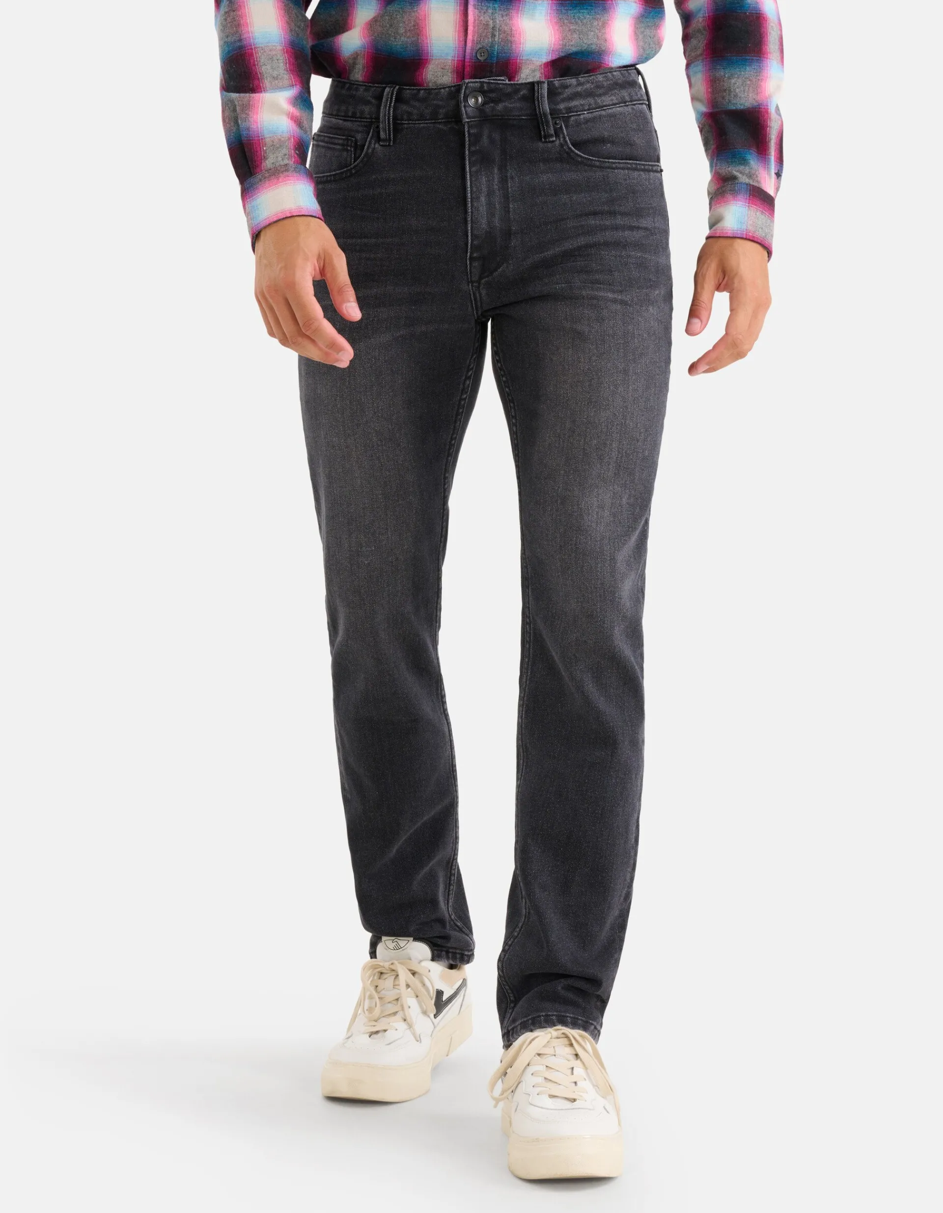 Shoeby Washed Straight Fit Jeans Zwart L34<Heren Jeans