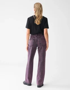 Shoeby Washed Straight Fit Jeans Paars<DAMES Jeans