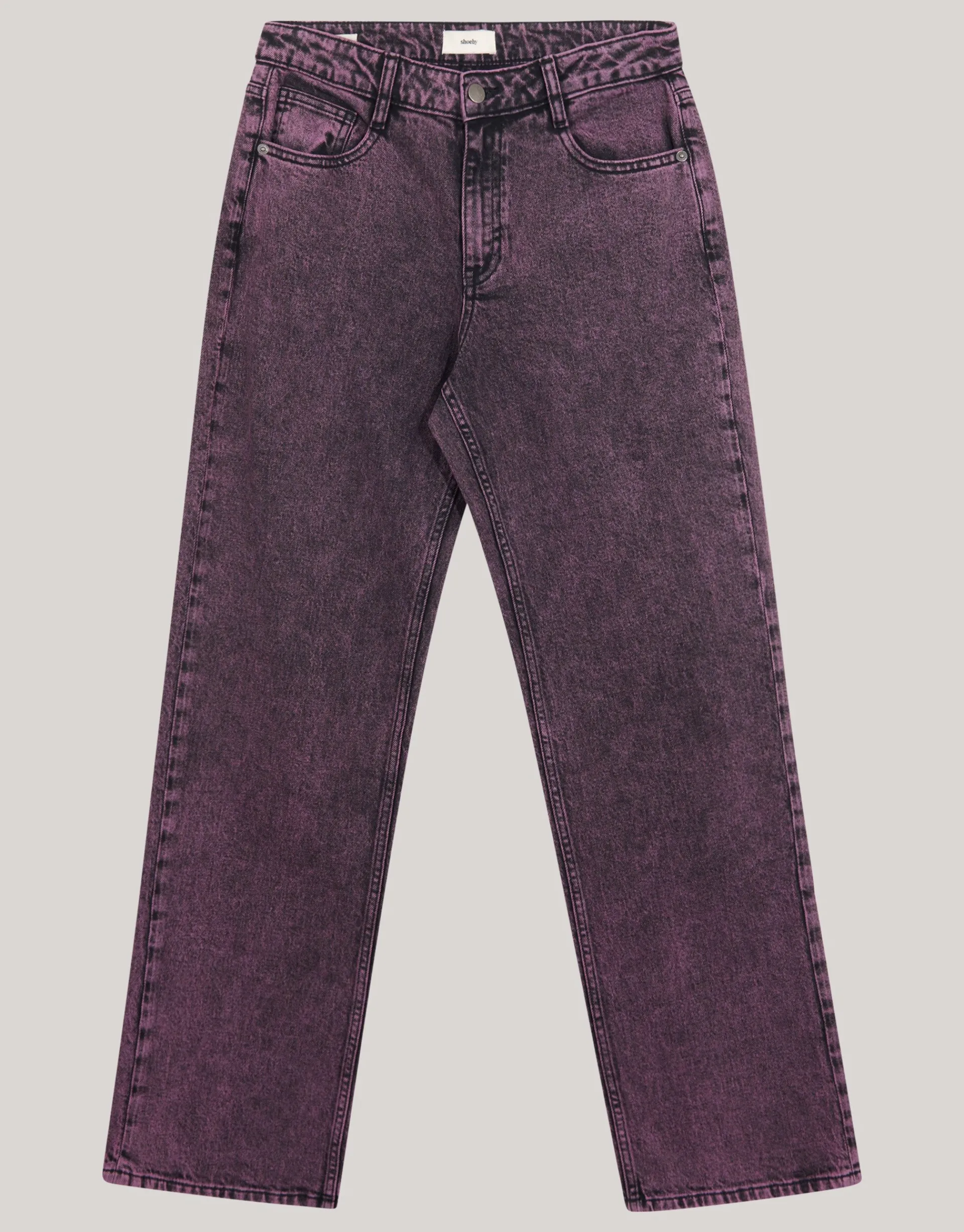 Shoeby Washed Straight Fit Jeans Paars<DAMES Jeans