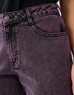 Shoeby Washed Straight Fit Jeans Paars<DAMES Jeans