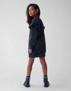 Shoeby Washed Sweater Jurk Donkergrijs< Jurken
