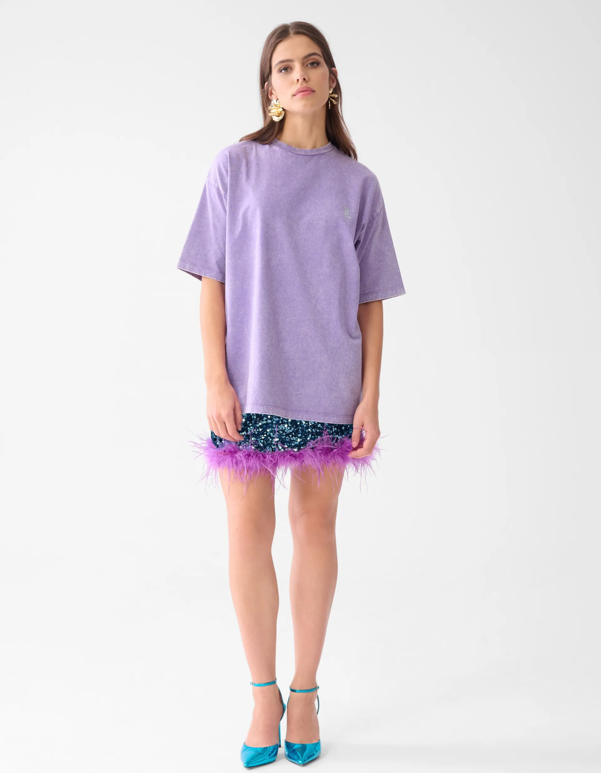 Shoeby Washed T-shirt Lichtpaars By Lizzy<DAMES T-Shirts
