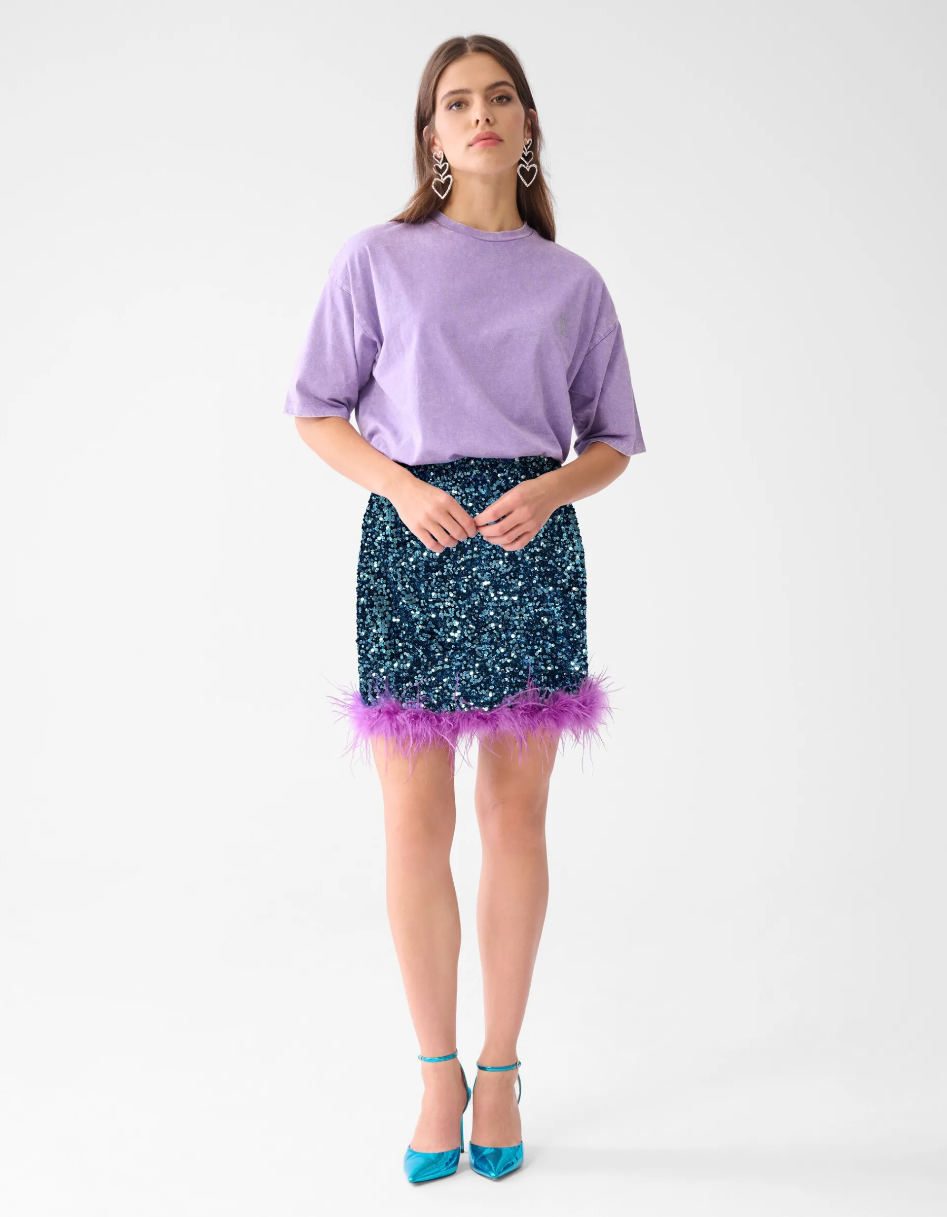 Shoeby Washed T-shirt Lichtpaars By Lizzy<DAMES T-Shirts