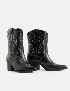 Shoeby Western Laars Zwart<DAMES Laarzen