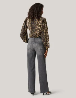 Shoeby Wide Leg Fit Jeans Donkergrijs<DAMES Jeans