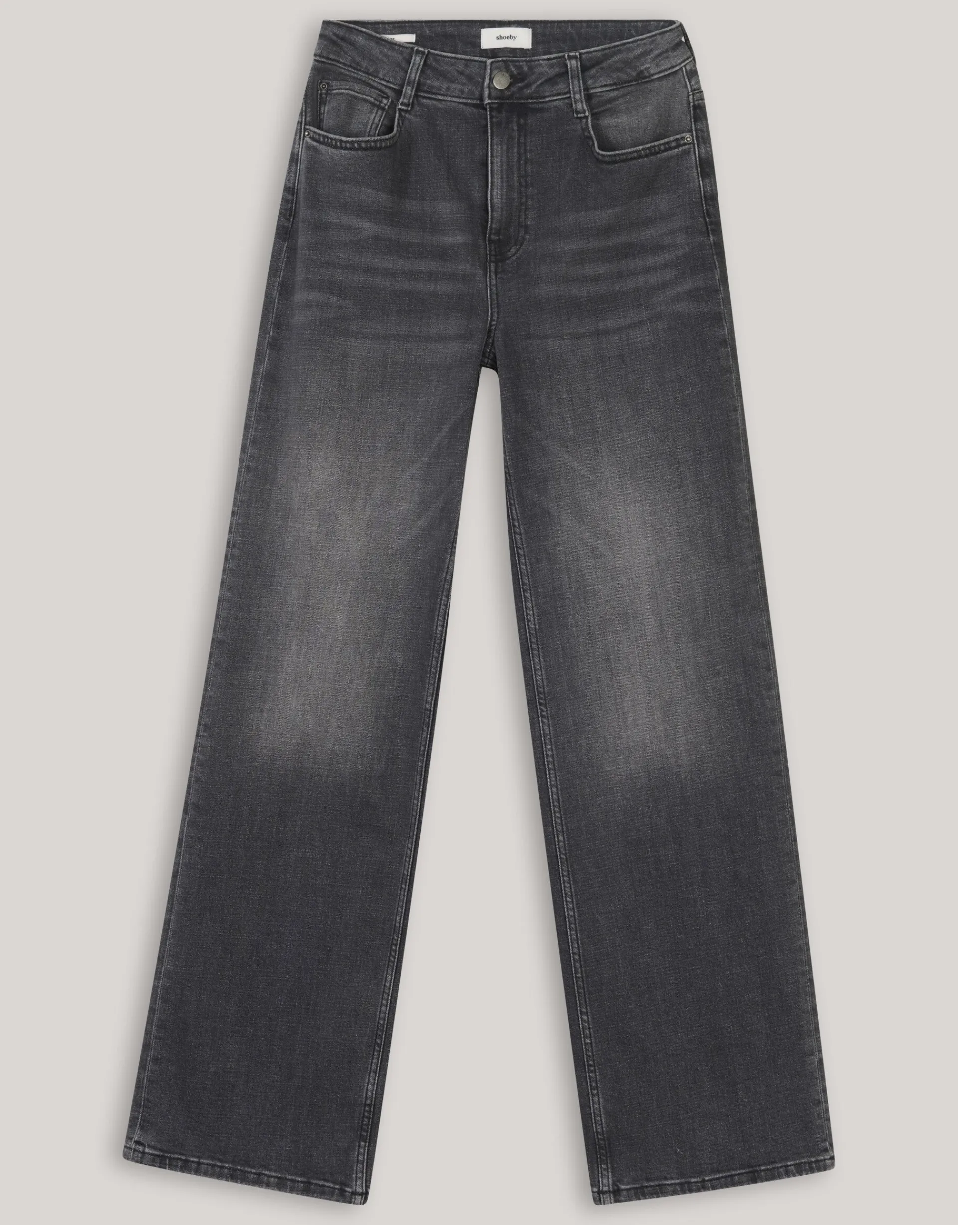 Shoeby Wide Leg Fit Jeans Donkergrijs<DAMES Jeans