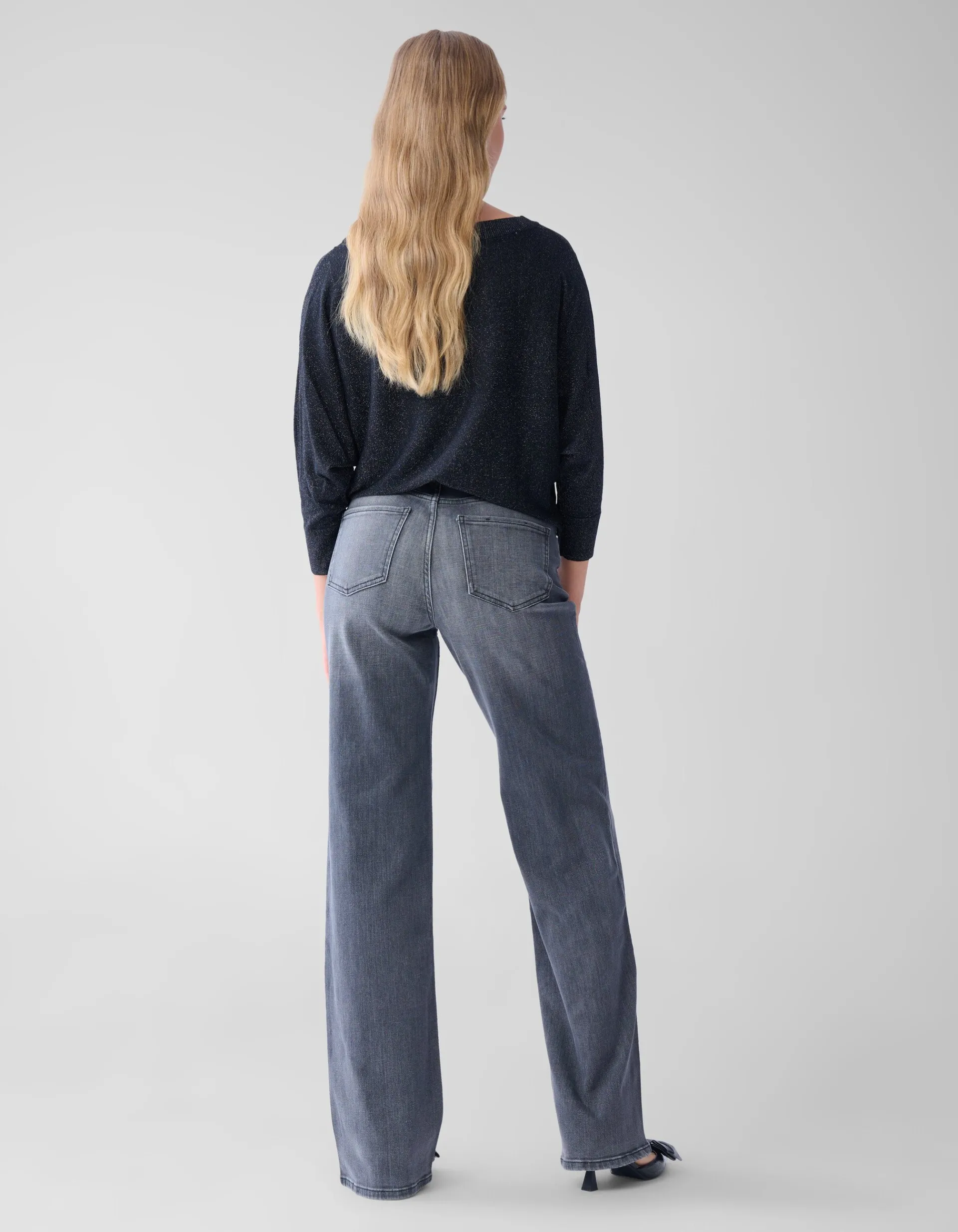 Shoeby Wide Leg Fit Jeans Extra Long Donkergrijs<DAMES Jeans