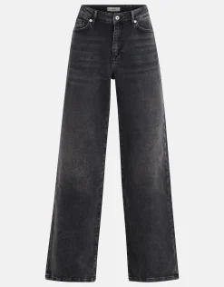 Shoeby Wide Leg Jeans Donkergrijs By Fred<DAMES Jeans