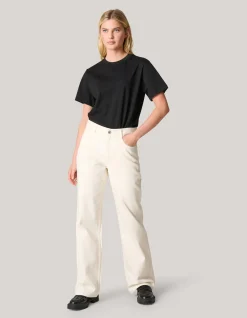 Shoeby Wide Leg Jeans Gebroken Wit<DAMES Jeans