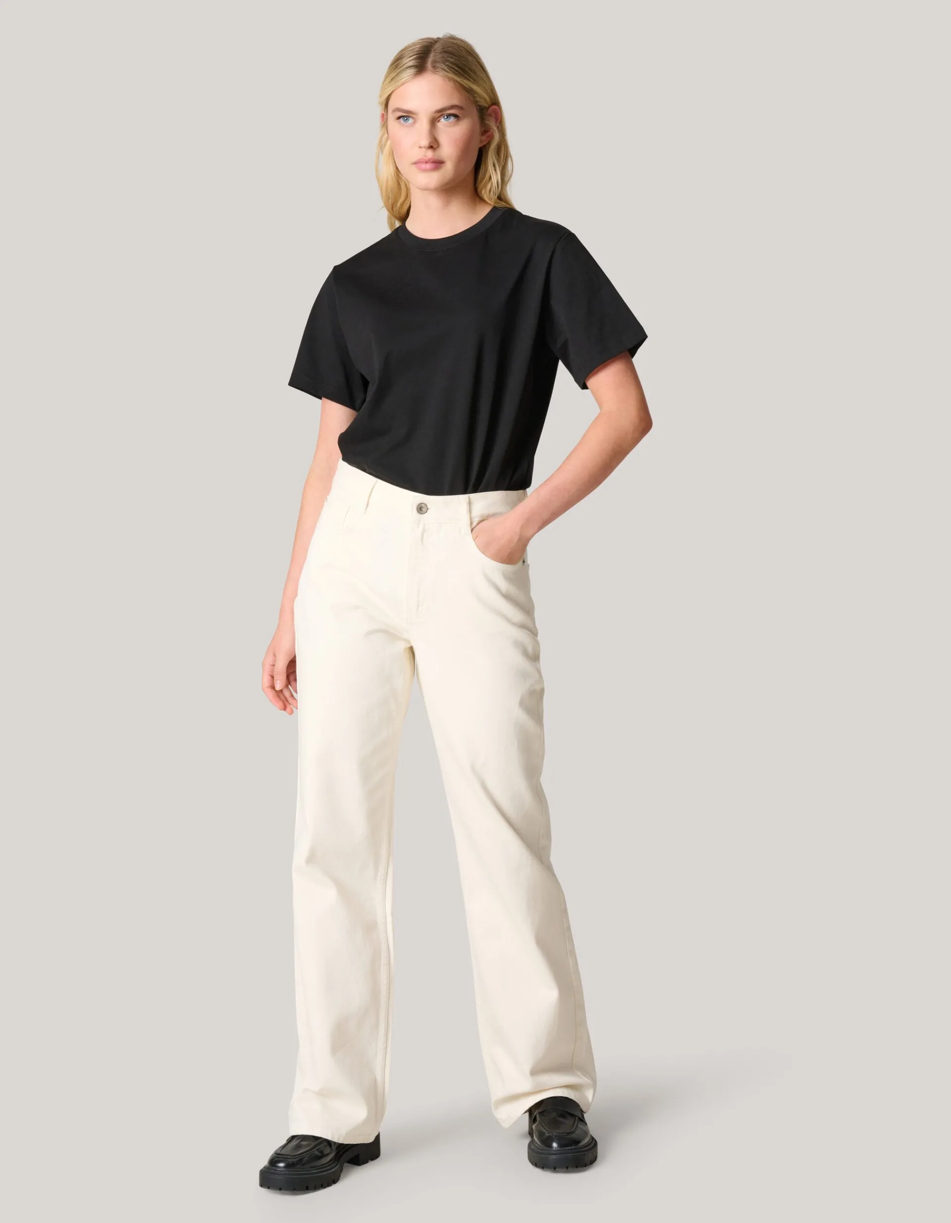 Shoeby Wide Leg Jeans Gebroken Wit<DAMES Jeans