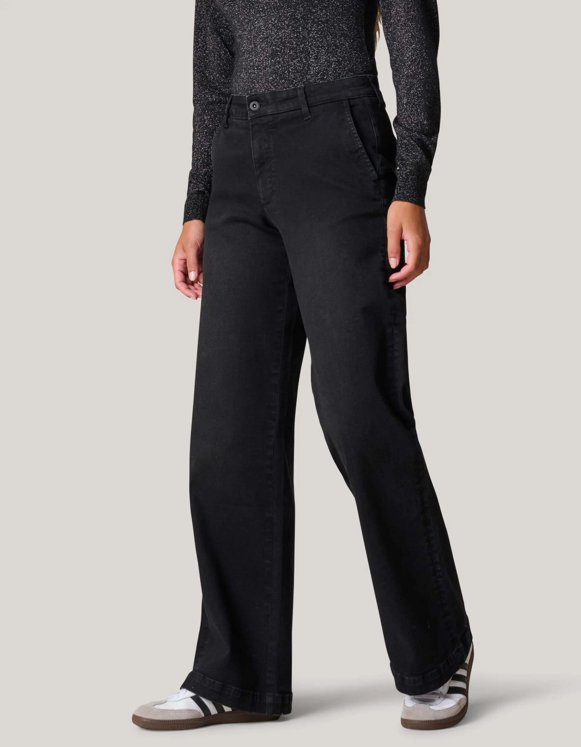 Shoeby Wide Leg Jeans Zwart<DAMES Jeans