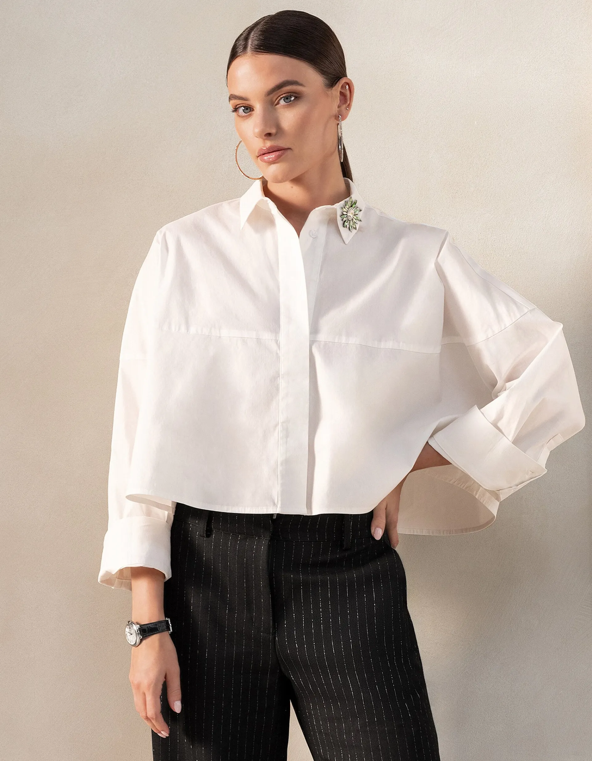 Shoeby Wijde Blouse Wit By Mieke<DAMES Blouses