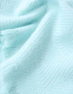 Shoeby Zigzag Lurex Sjaal Lichtgroen<DAMES Sjaals En Mutsen